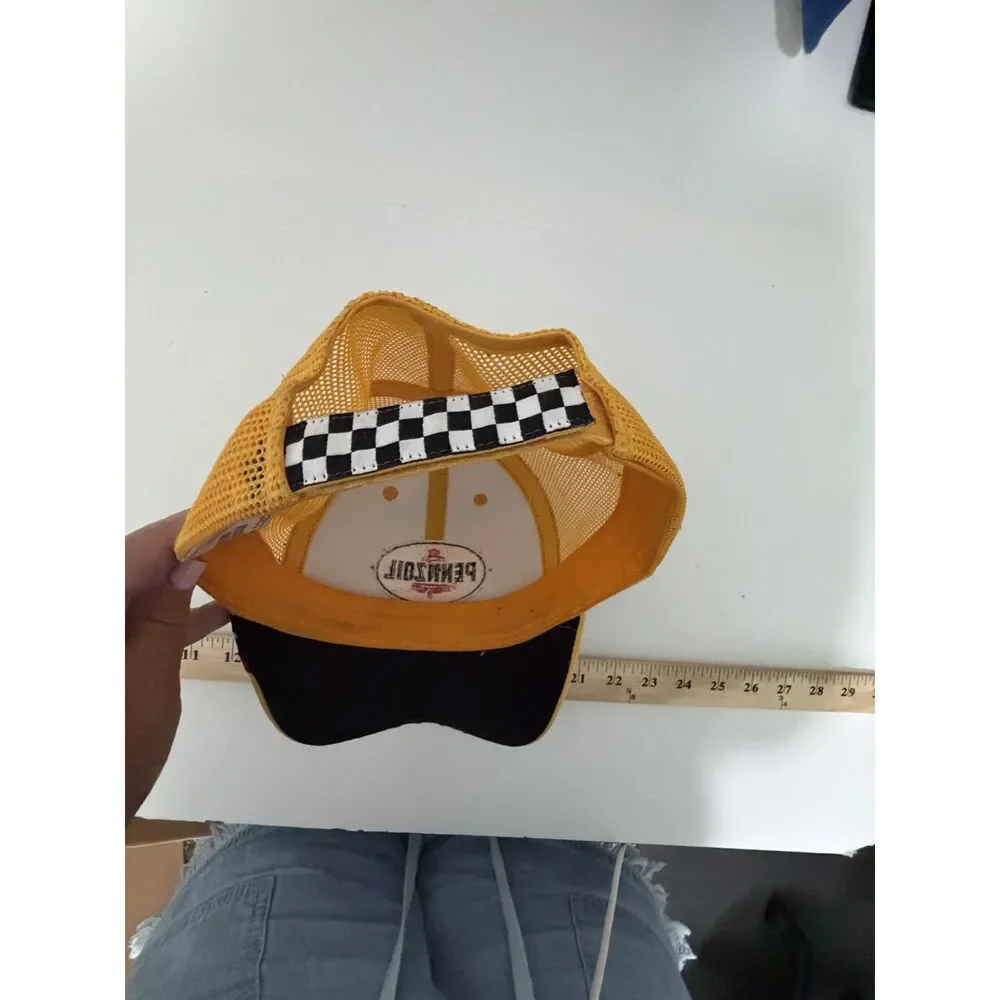 Vintage Pennzoil black and yellow mesh back trucker baseball cap